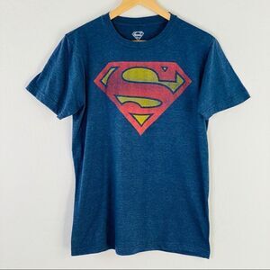 Superman blue heathered tee shirt size medium